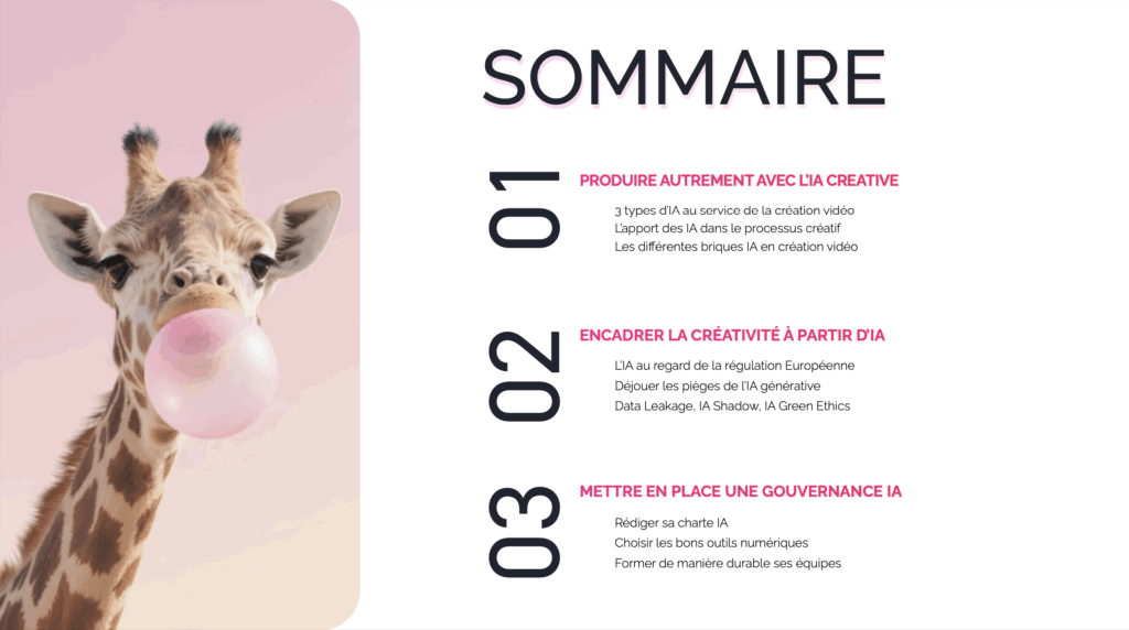 Ebook IA créative sans risque sommaire