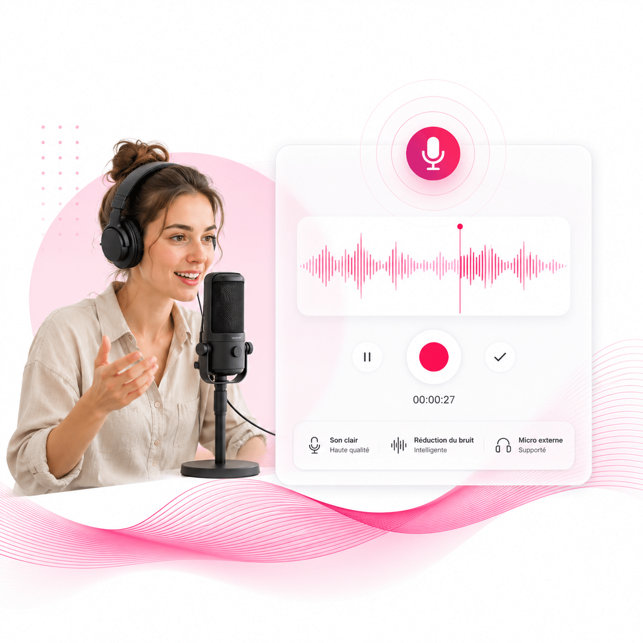 Enregistrement vocal en ligne dans le Vidéo Studio 2Emotion