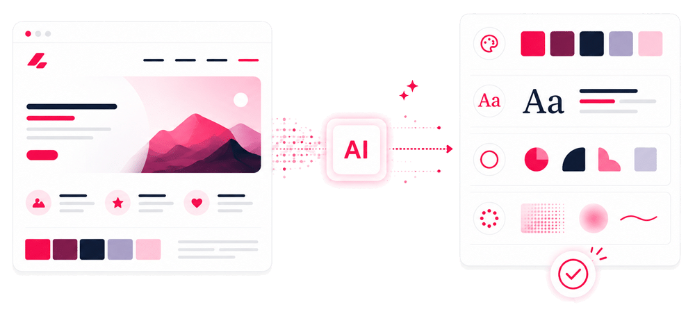 Analyse du site web transformée en fiche d'identité de marque